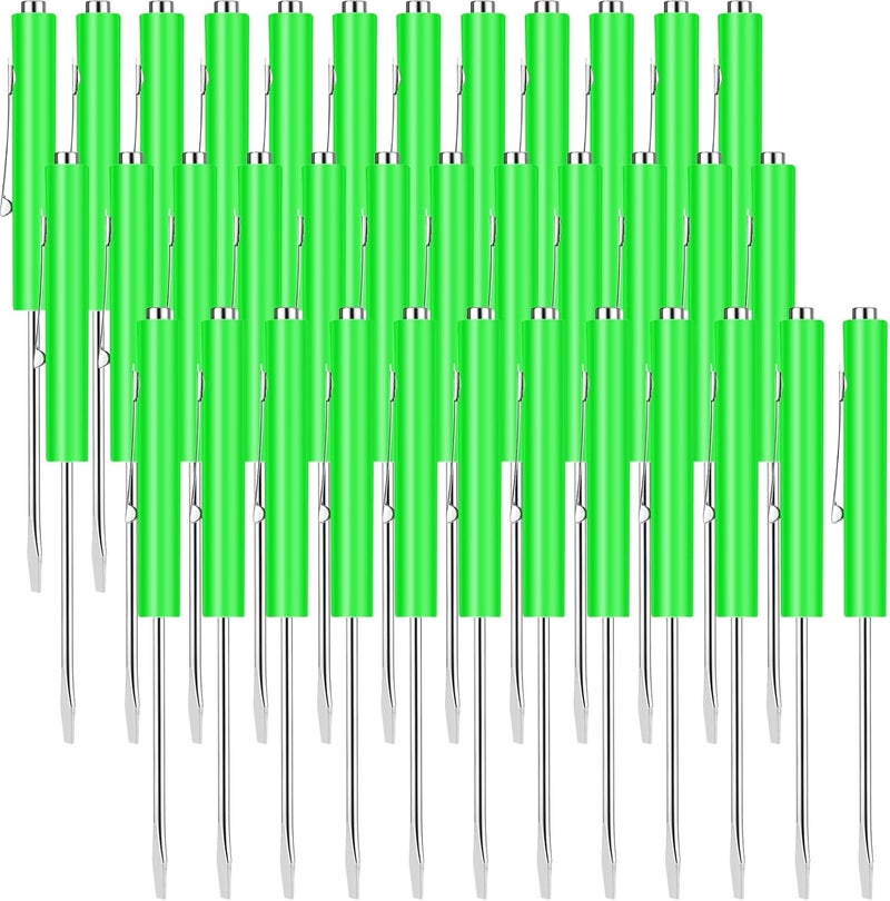 cssopenss 36 Pcs Pocket Screwdriver Mini Tops and Pocket Screwdriver with Magnet Pocket Screwdriver for Mechanical Electrician Technician Repair Tool (Green) - Image 1